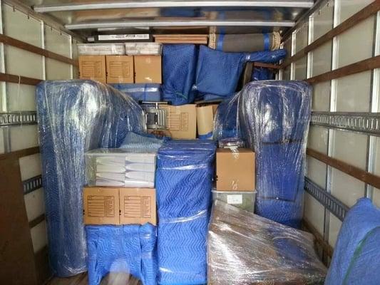 A professional mover should know how to load and stack a truck!