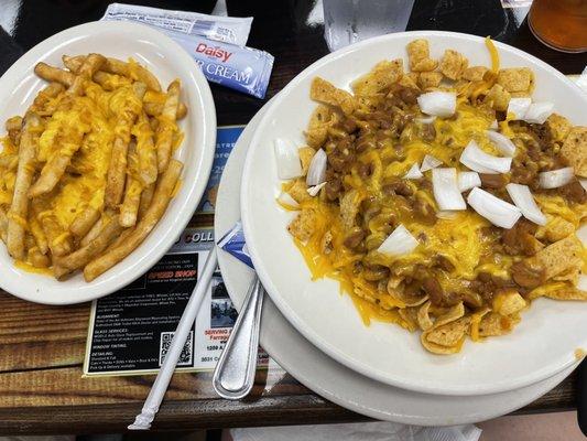 frito pie and cheese fries