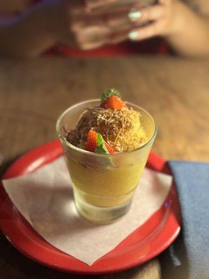 Passion fruit sorbet