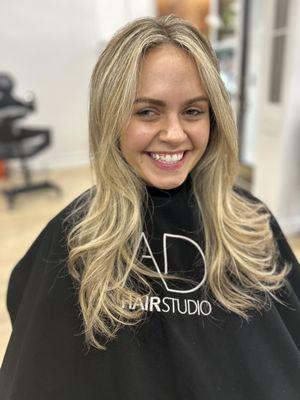 Baby lights and balayage by master colorist Alice