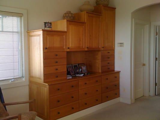 Cherry bedroom storage