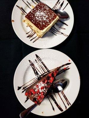 Tiramisu and Amarena Cherry Cake