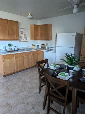 Kitchen dining off of living room