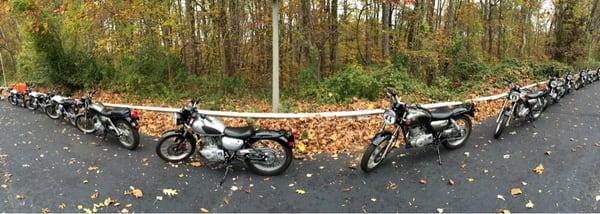 Training bikes lined up