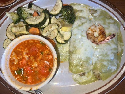 Shrimp enchiladas