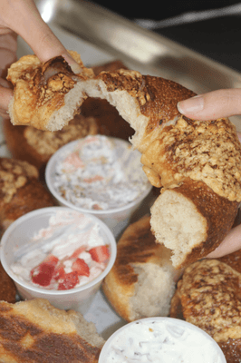 Parm Bagel with spreads