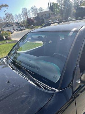 New windshield is spotless!