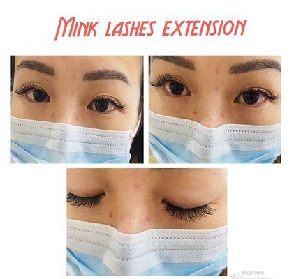 Mink lashes extension