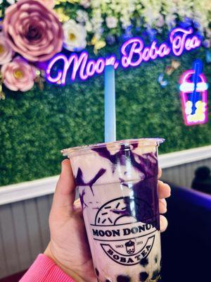 Ube Crème Brulee Boba Tea