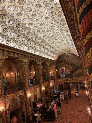 Lobby area- be sure to check out the faces on the ceiling!