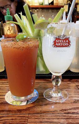 Michelada and margarita