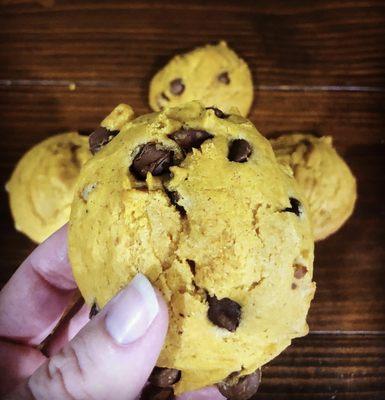 My favorite pumpkin chocolate chip cookies! I got enough to share with the family, I promise