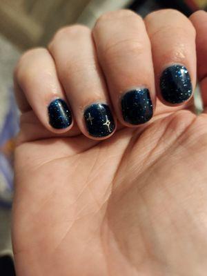 Night sky nails