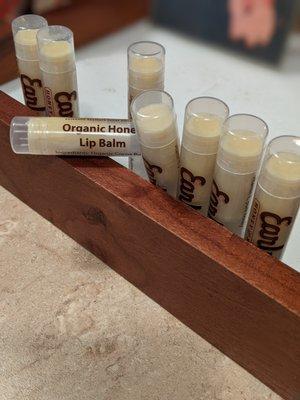 really nice lip balm- made with their local honey and cocoa butter based- fantastic!