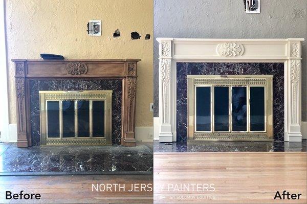 Mantle before/after