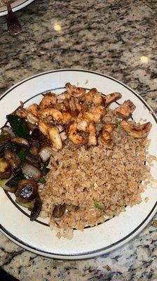 Shrimp hibachi with veggies