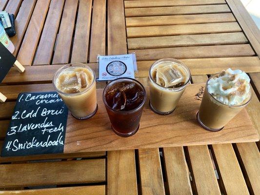 Flight of coffees, you do not get to chose, we were not disappointed!