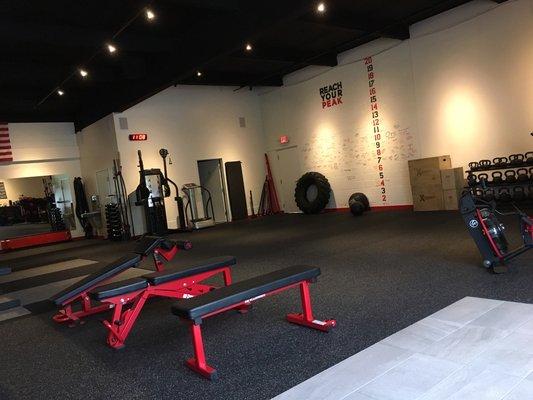 PEAK is spacious with lots of room for functional and group training!