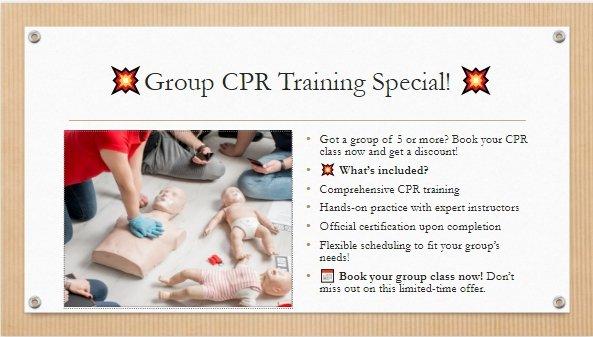 Group CPR Training Special!