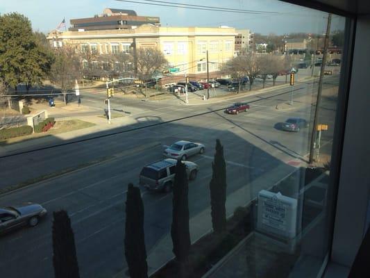 View from the waiting room. McKinney and Fitzhugh