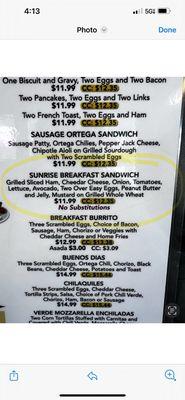 Sunrise Breakfast Sandwich -  oh live a little and try it..  it was sooooo good!