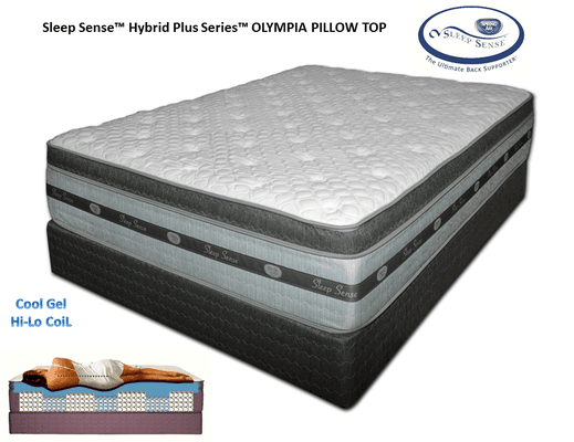 Spring Air Sleep Sense Hybrid 16'' Olympia Pillow Top innovation incorporates an inner core construction made up of 7 zones of pocketed coil