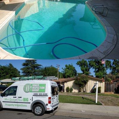 Atwater home and pool inspection this morning.