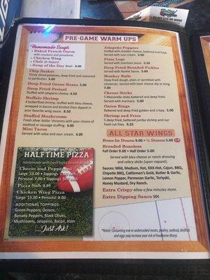 New menu!