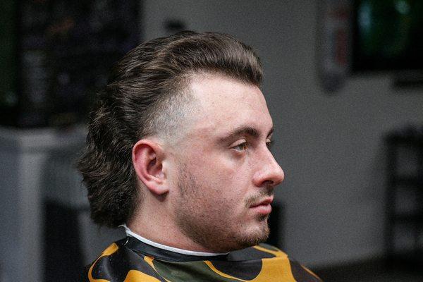 mullet w/ high skin taper