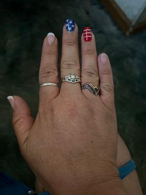 My nails that they changed me $65.