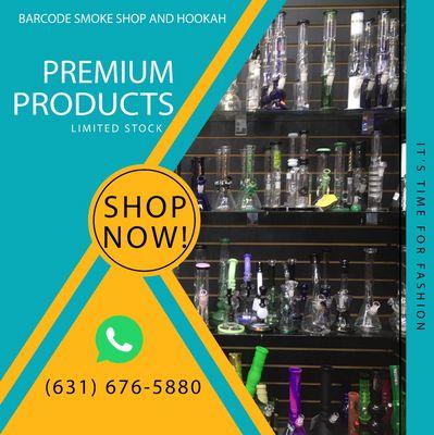 Glass bongs.                    Heavy thick glass