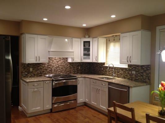 Pure Electric installed the recessed lighting you can see in this photo of our recent kitchen remodel.