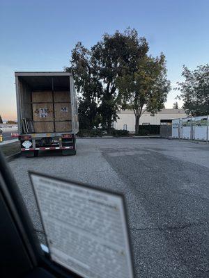 Our loaded trailer- we chose to load at their facility