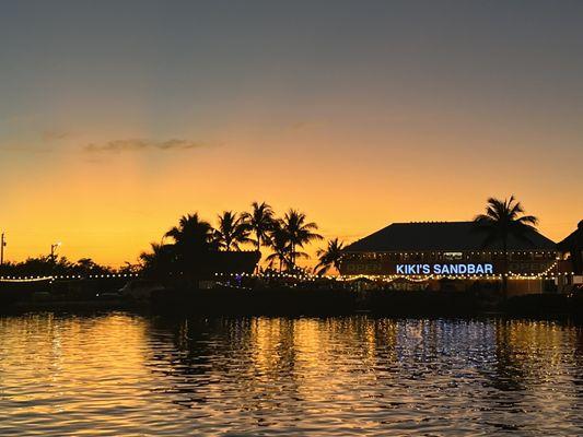 View from pier behind restaurant