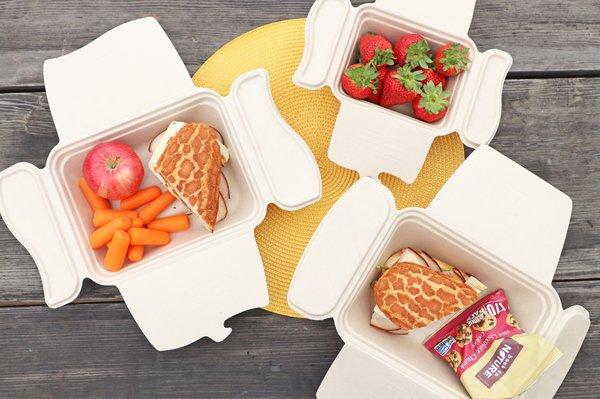 Our COMPOST-A-PAKS® are handy for lunches and snacks on the go.