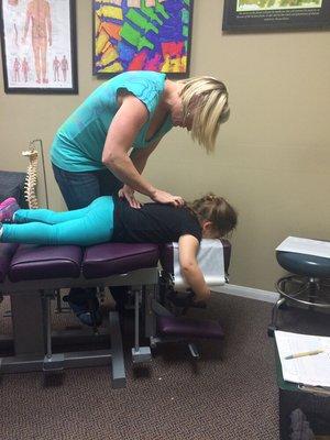 Or of my sweet girls getting her "massage" as she calls it.