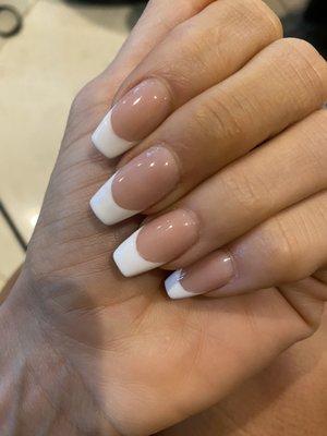 Perfect French acrylic nails by Andy