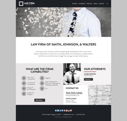 Custom WordPress template for Lawyers.