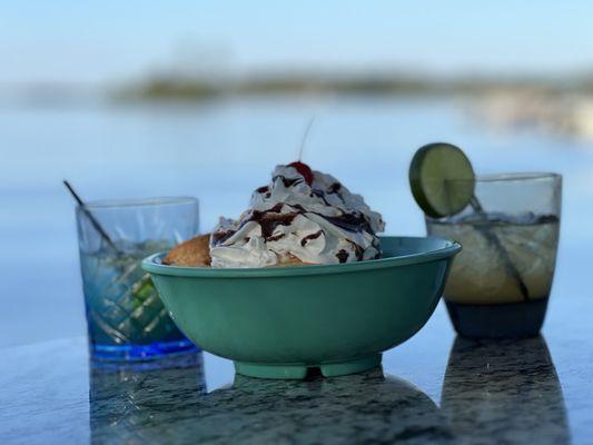 Margaritas and fried ice cream