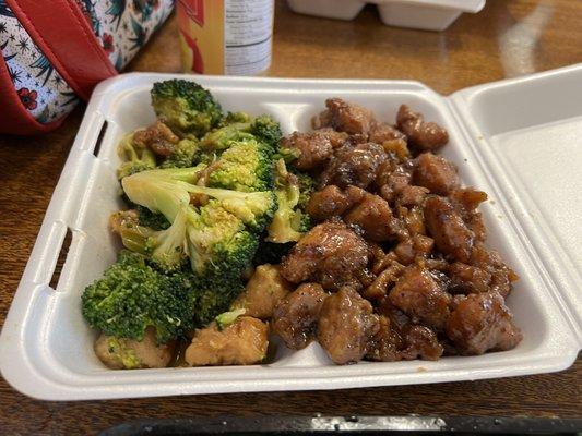 Broccoli chicken and Pepper chicken