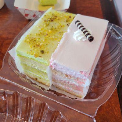 Pistachio and falooda cake slices ($3.99/each)