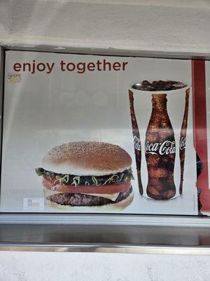 Their ad on the window