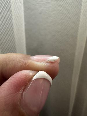 1 week after: nail is chipped.