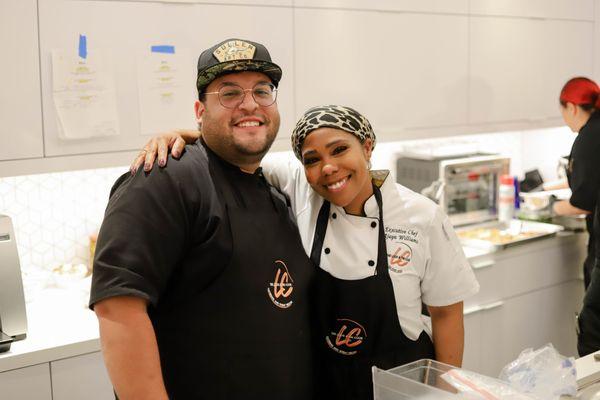 Executive Chef and Sous Chef Cesar posing for the cameras