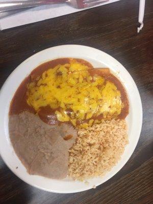 2 Cheese enchiladas-lunch portion