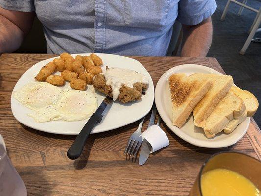 Chicken Fried Steak and eggs