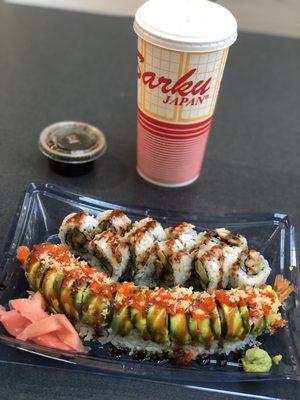 Chicken Teriyaki & Green Dragon Roll