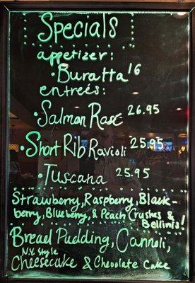 Specials Board