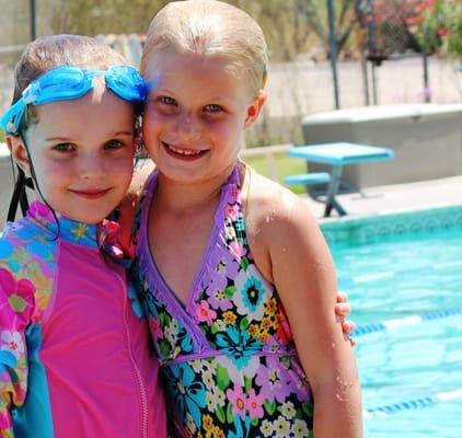 The safest way to swim is with a buddy!