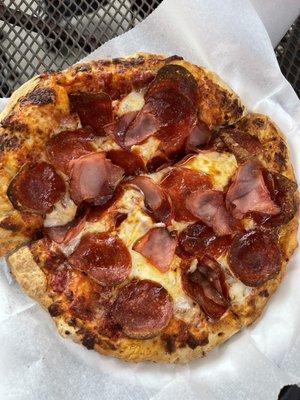 Personal Pepperoni and Ham Pizza